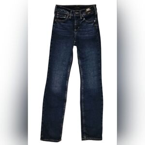 Silver Jeans Co. Infinite Fit Mid Rise Straight Dark Wash Blue Jeans Size XS/31